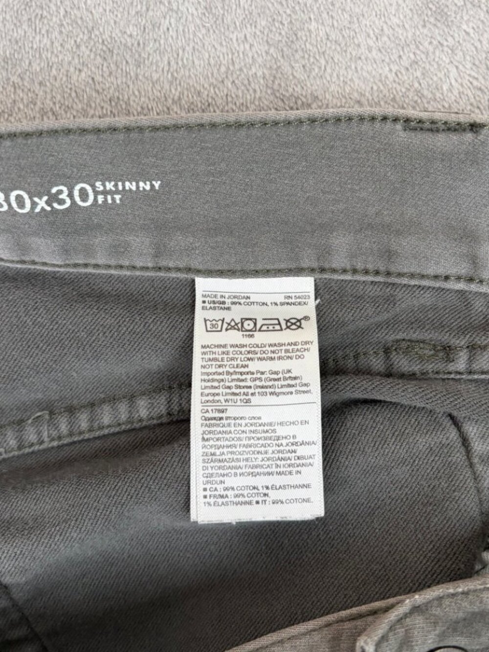 Banana Republic Traveler Pants Men’s 30x30 Green Skinny Fit Stretch Casual - Picture 9 of 9
